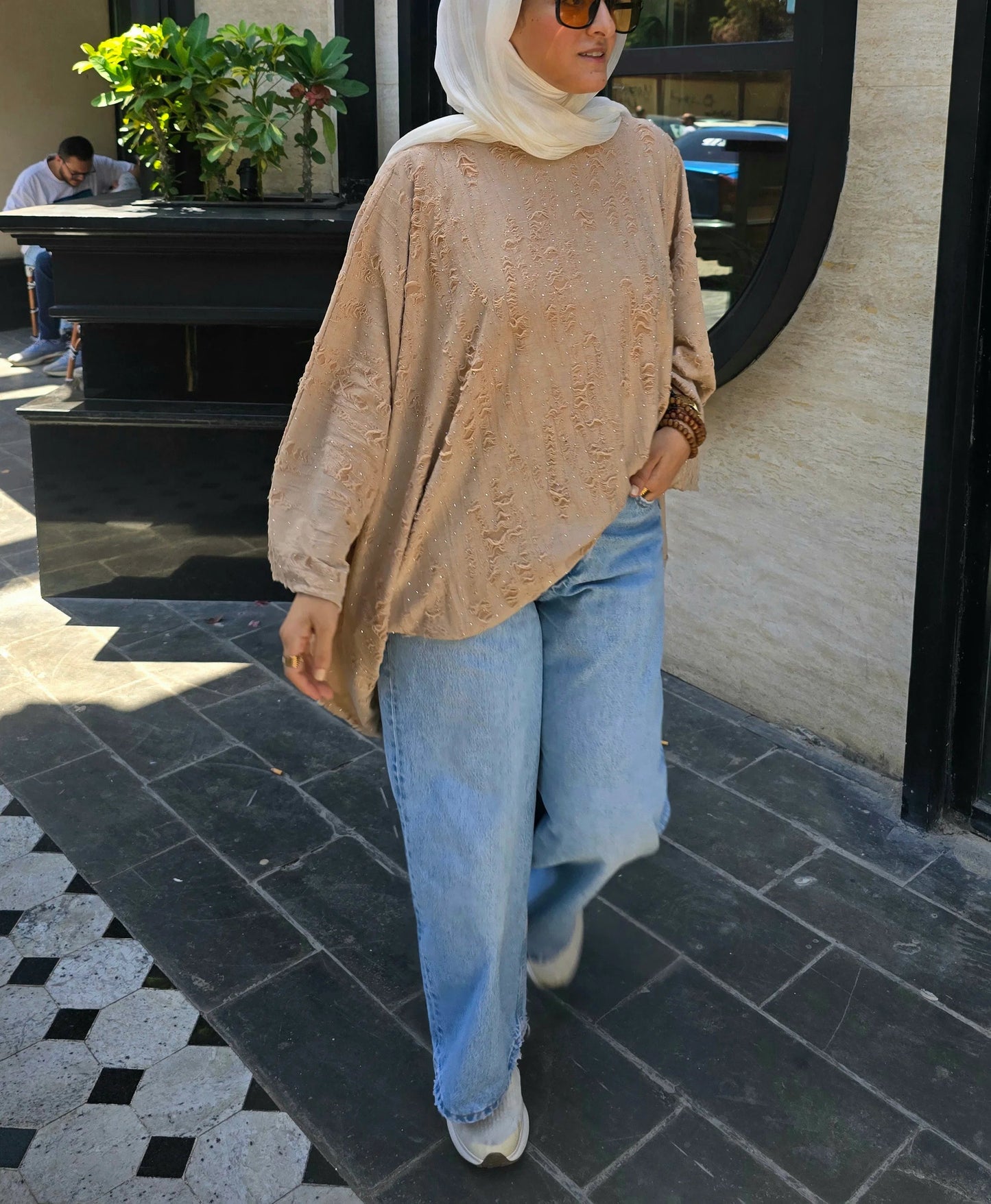 Crystal Blouse Beige