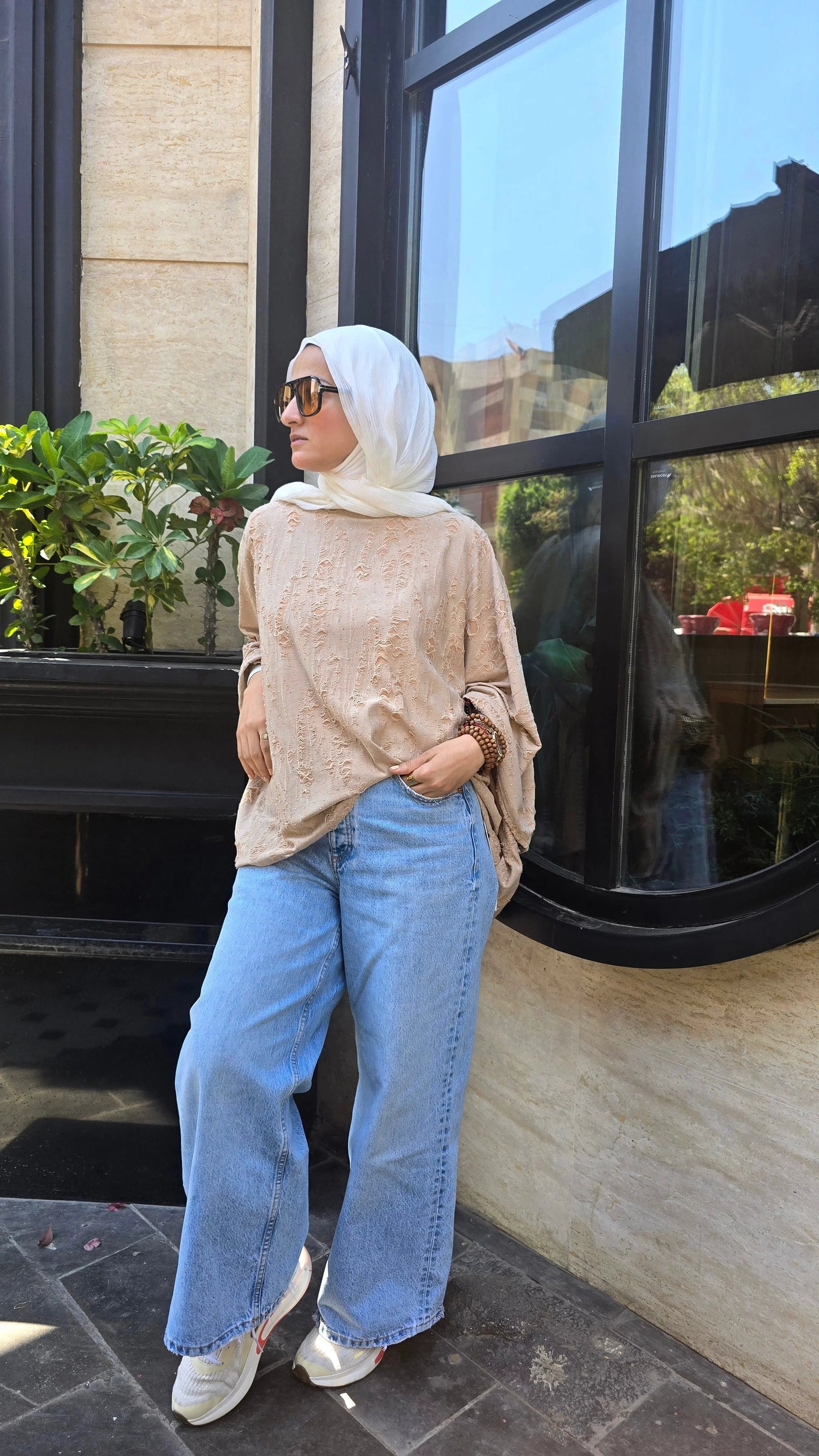 Crystal Blouse Beige